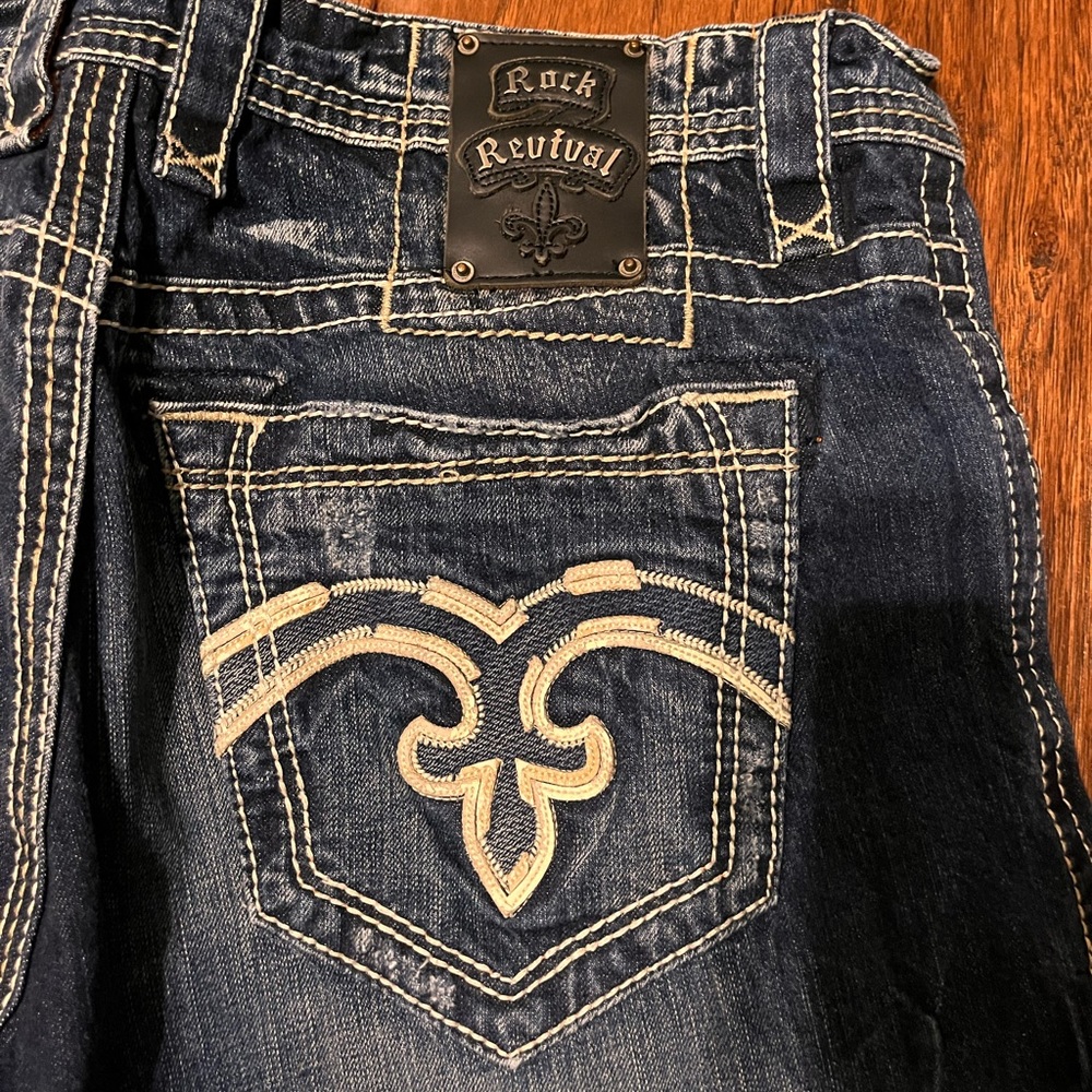 Mens Rock Reivival Nathan straight jeans EUC